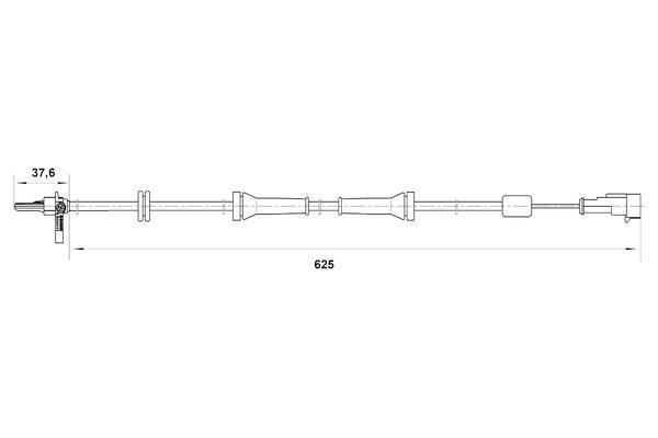 Capteur ABS (Capteur de vitesse de roue) BOSCH 0 265 007 018