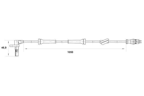 Capteur ABS (Capteur de vitesse de roue) BOSCH ref. 0 265 007 033