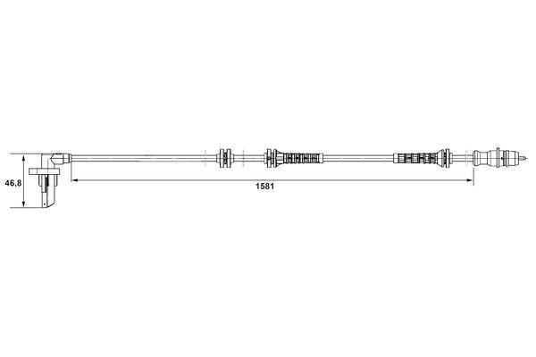 Capteur ABS (Capteur de vitesse de roue) BOSCH 0 265 007 528
