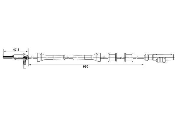Capteur ABS (Capteur de vitesse de roue) BOSCH ref. 0 265 007 883