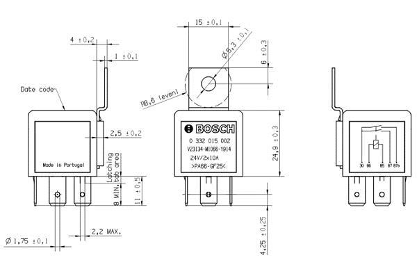 Relé BOSCH ref. 0 332 015 002