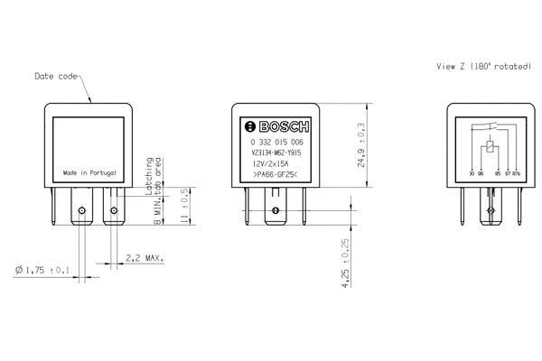 Relais BOSCH 0 332 015 006
