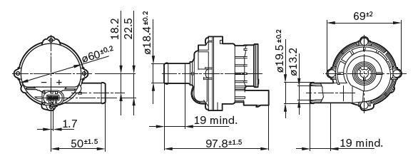 Pompe à eau additionnelle (Pompe à eau secondaire) BOSCH ref. 0 392 023 004