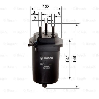 Filtre à carburant (Filtre à gasoil) BOSCH ref. 0 450 906 468