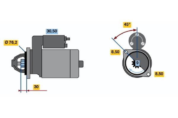 Démarreur BOSCH 0 986 010 380