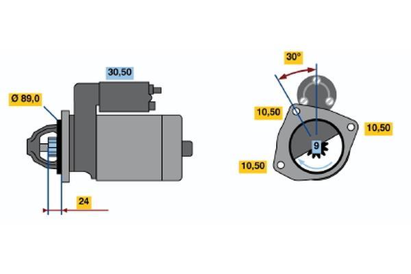 Démarreur BOSCH 0 986 011 030