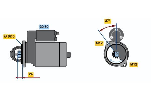 Démarreur BOSCH ref. 0 986 011 090