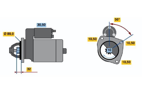 Démarreur BOSCH 0 986 012 350