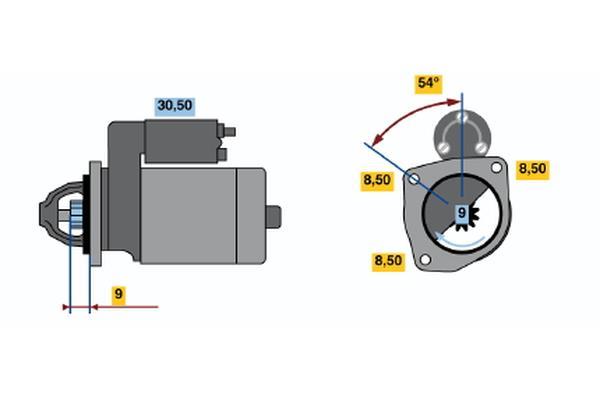 Démarreur BOSCH ref. 0 986 013 210