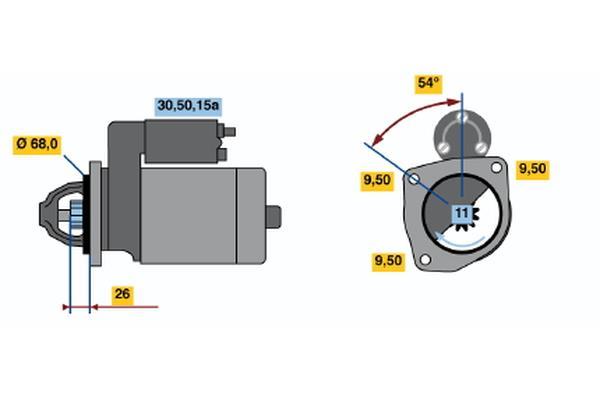 Démarreur BOSCH ref. 0 986 014 570