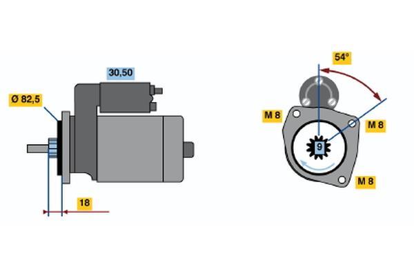 Motor de arranque (Arrancador) BOSCH 0 986 014 580