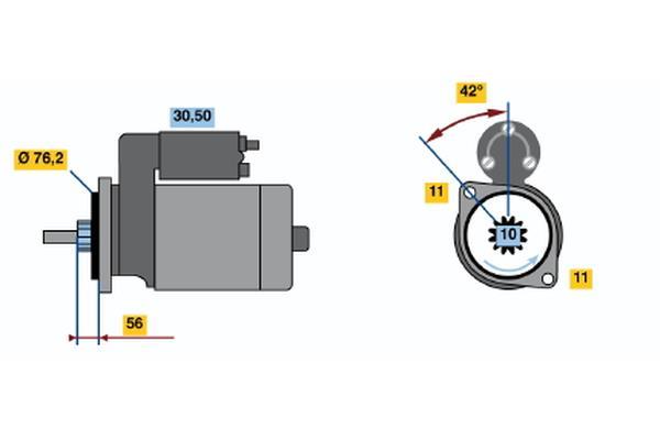 Démarreur BOSCH ref. 0 986 015 470