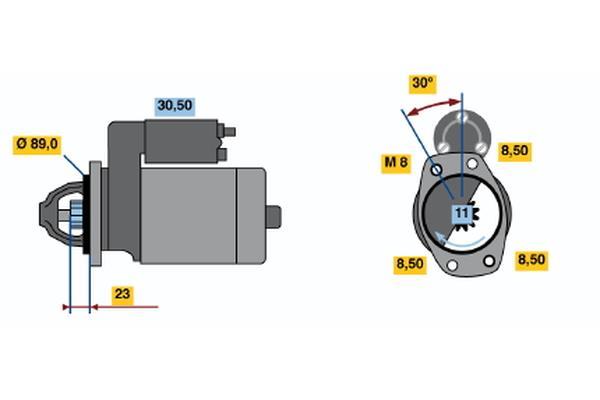 Démarreur BOSCH 0 986 015 411