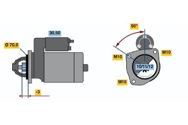 Démarreur BOSCH 0 986 016 141