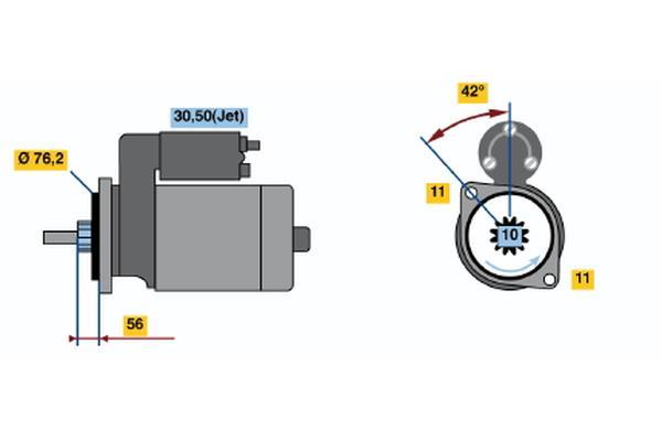 Démarreur BOSCH 0 986 016 310
