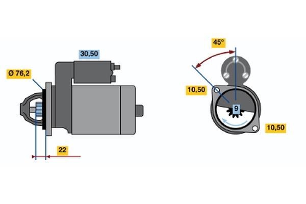 Démarreur BOSCH ref. 0 986 016 860
