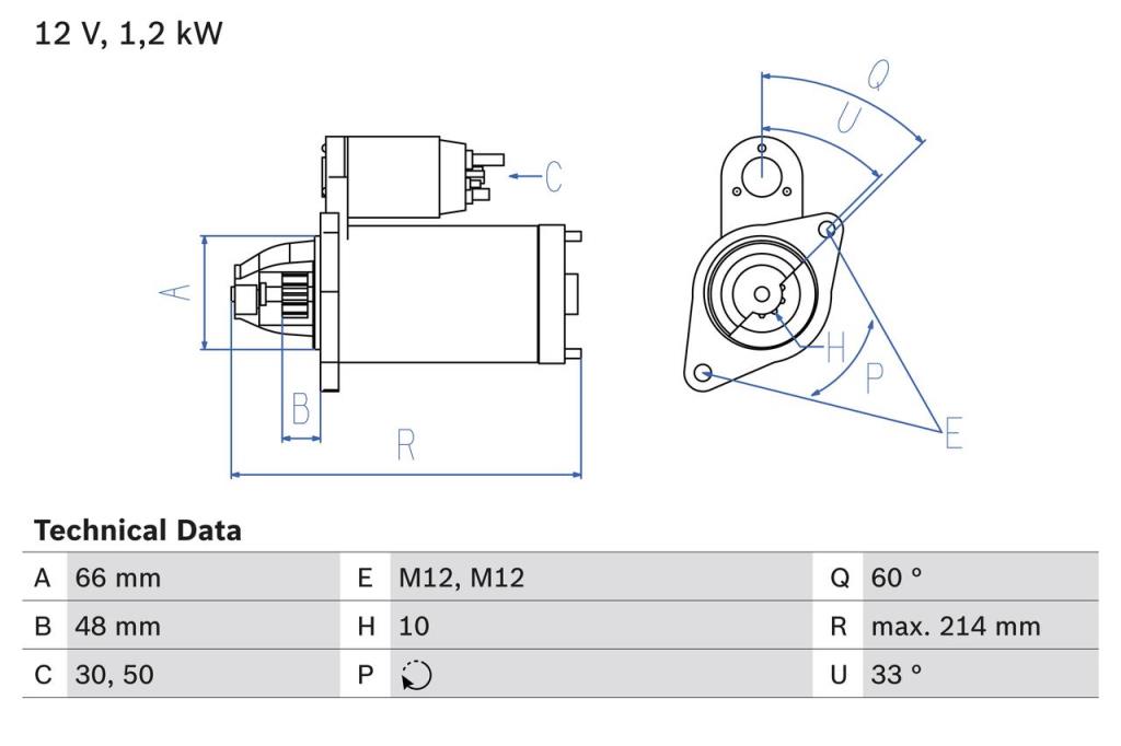 Motor de arranque (Arrancador) BOSCH ref. 0 986 022 430