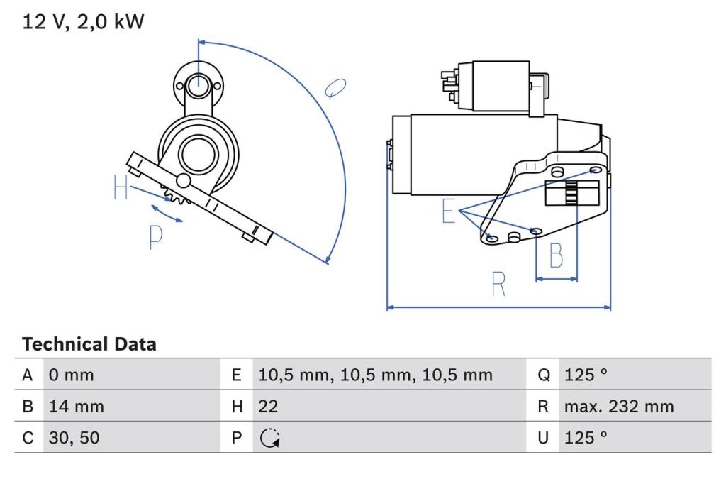 Motor de arranque (Arrancador) BOSCH ref. 0 986 024 710