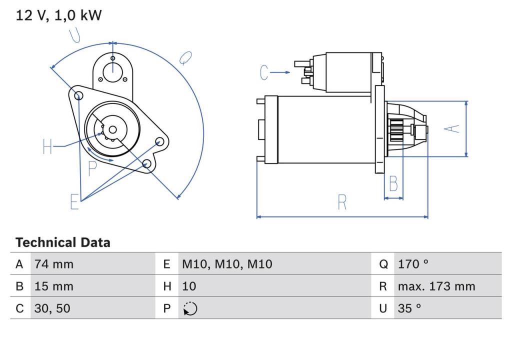 Motor de arranque BOSCH ref. 0 986 025 290