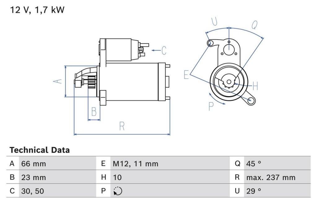 Motor de arranque (Arrancador) BOSCH ref. 0 986 026 520