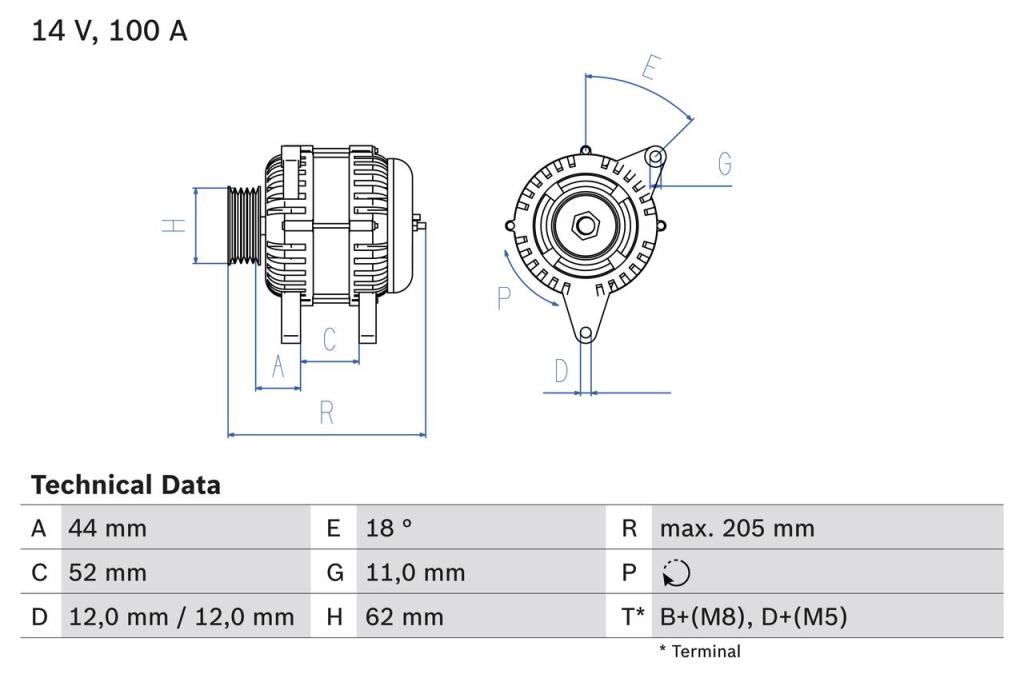 Alternador BOSCH ref. 0 986 049 231