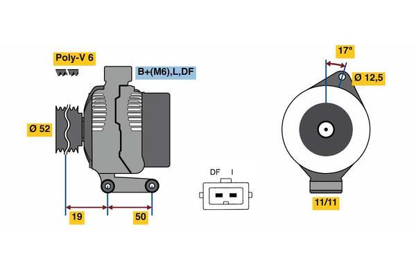 Alternador BOSCH ref. 0 986 080 230