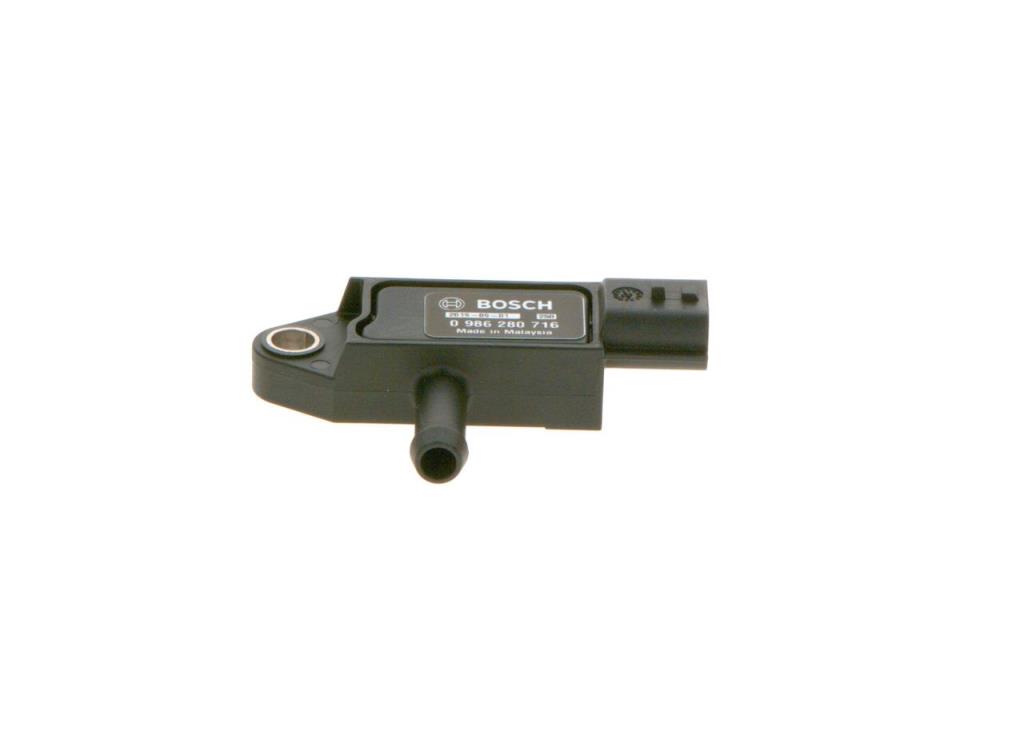 Capteur, pression des gaz échappement (Capteur de pression différentiel) BOSCH ref. 0 986 280 716