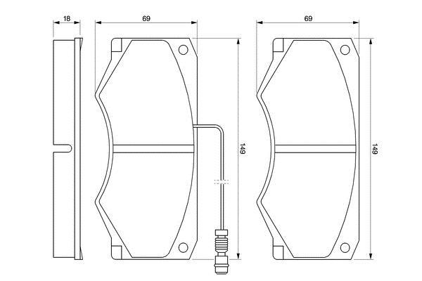Jeu de 4 plaquettes de frein BOSCH ref. 0 986 424 176