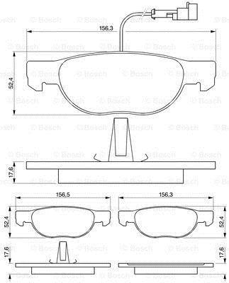 Jeu de 4 plaquettes de frein BOSCH 0 986 424 362