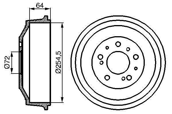 Tambour de frein BOSCH ref. 0 986 477 031