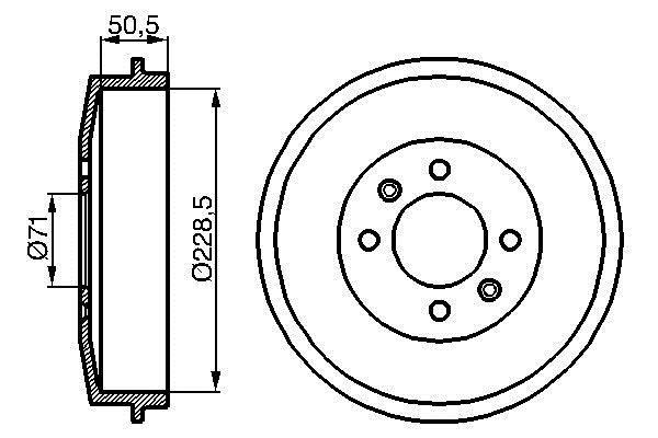 Tambour de frein BOSCH ref. 0 986 477 060