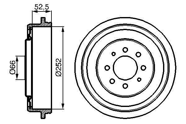 Tambour de frein BOSCH ref. 0 986 477 067