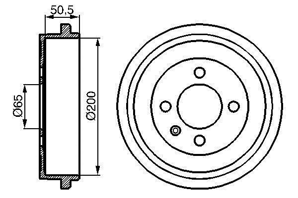 Tambour de frein BOSCH ref. 0 986 477 106