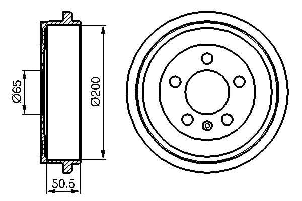 Tambour de frein BOSCH ref. 0 986 477 133