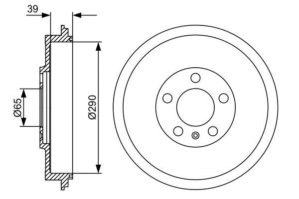 Tambour de frein BOSCH ref. 0 986 477 152