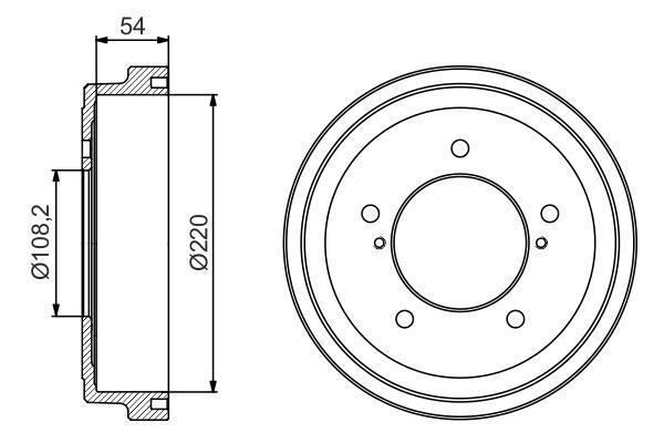Tambour de frein BOSCH ref. 0 986 477 213