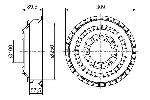Tambour de frein BOSCH ref. 0 986 477 271