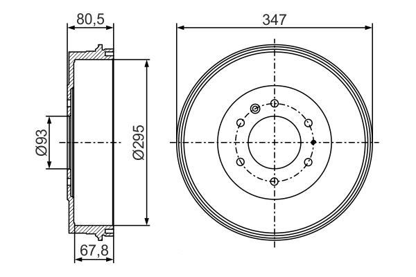 Tambour de frein BOSCH ref. 0 986 477 280