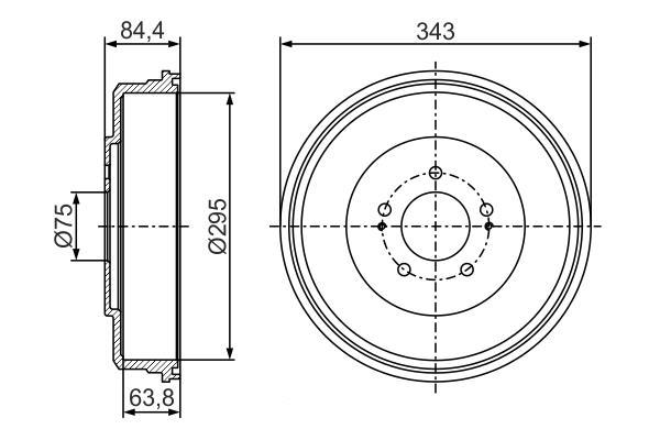 Tambour de frein BOSCH ref. 0 986 477 285