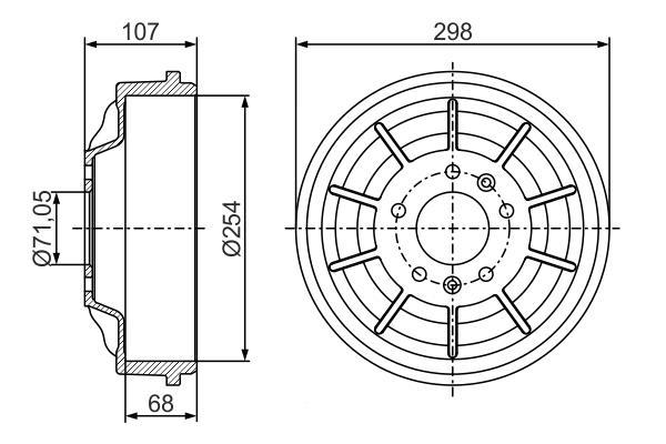 Tambour de frein BOSCH ref. 0 986 477 300