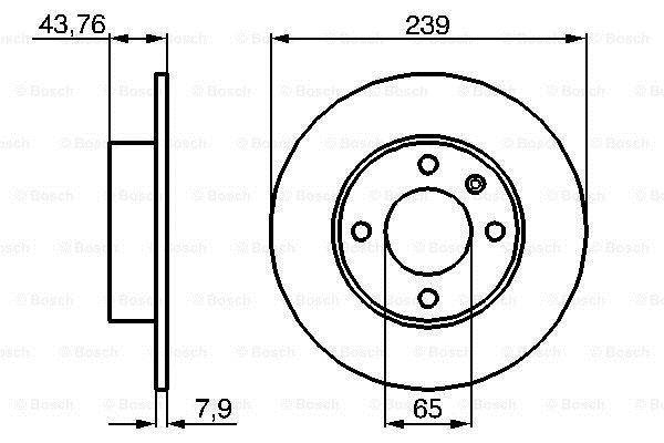 Disques de frein BOSCH 0 986 478 009