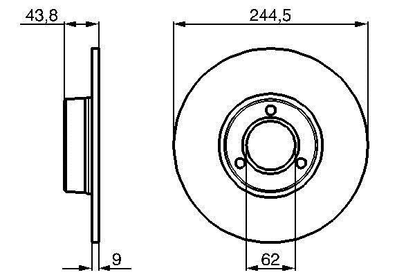 Disques de frein BOSCH 0 986 478 052