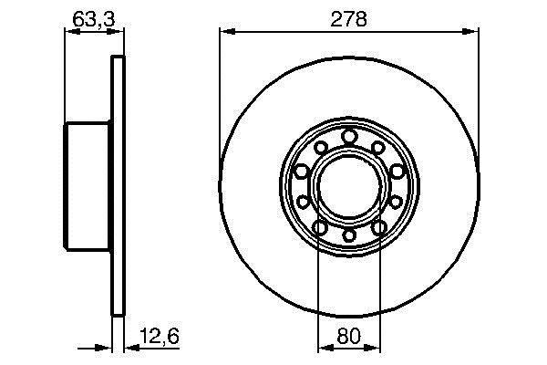 Disques de frein BOSCH ref. 0 986 478 058