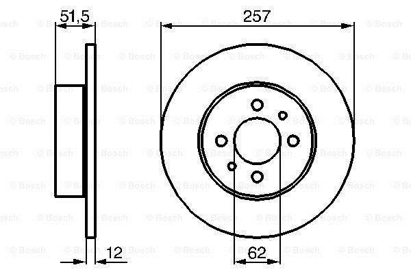 Disques de frein BOSCH 0 986 478 066