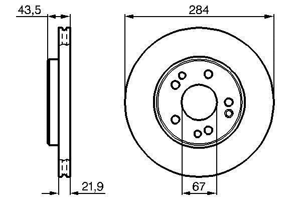 Disques de frein BOSCH ref. 0 986 478 186