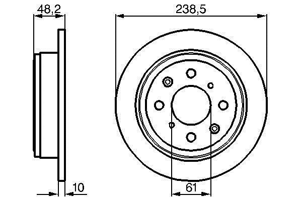 Disques de frein BOSCH ref. 0 986 478 350