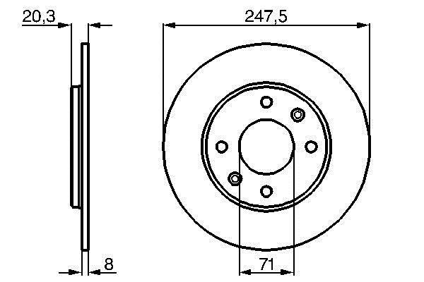 Disques de frein BOSCH ref. 0 986 478 371