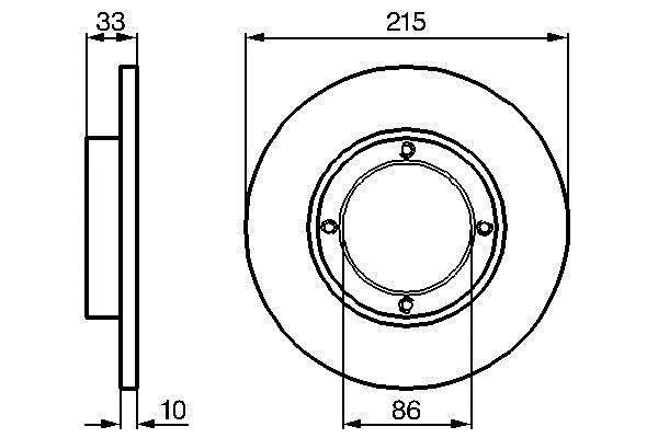 Disques de frein BOSCH ref. 0 986 478 376
