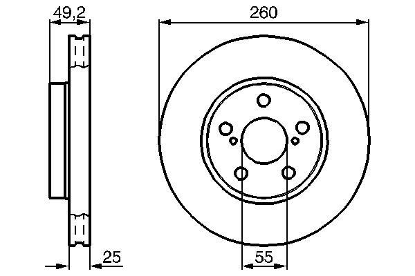 Disques de frein BOSCH ref. 0 986 478 451