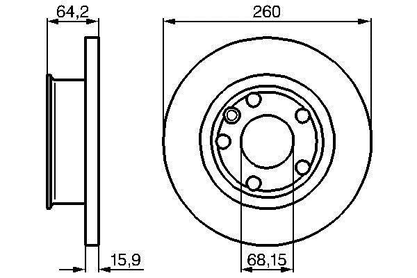Disques de frein BOSCH ref. 0 986 478 547